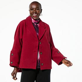 WynneLayers Dolman Sleeve Melton Jacket