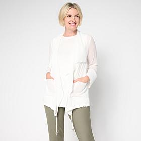 WynneLayers Drape-Front Chiffon Jacket