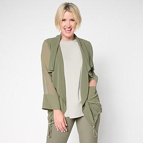 WynneLayers Drape-Front Chiffon Jacket