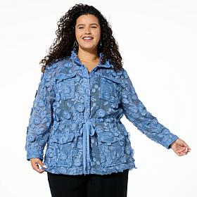 WynneLayers Embroidered Mesh Jacket