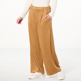 WynneLayers Faux Suede Wide Leg Trouser Pant
