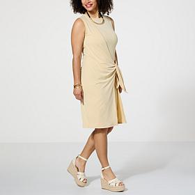 WynneLayers Matte Jersey Sleeveless Wrap Dress