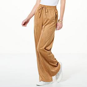 WynneLayers Microsuede Straight Leg Pant