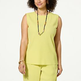 WynneLayers Pleated Knit Sleeveless Top