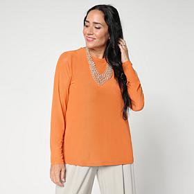 WynneLayers Printed & Solid Mesh Top