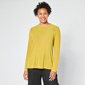 WynneLayers Printed & Solid Mesh Top