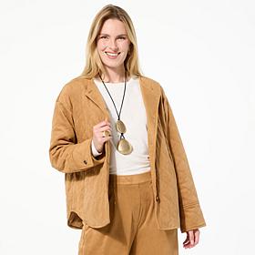 WynneLayers Quilted Faux Suede Jacket