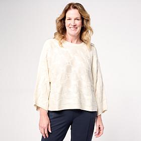 WynneLayers Shimmery Cable Sweater