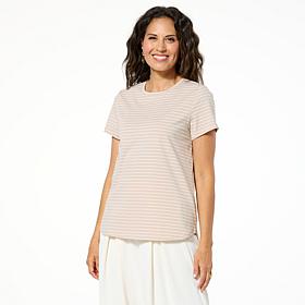 WynneLayers Short-Sleeve Striped Tee