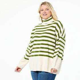 WynneLayers SoftKNIT Striped Turtleneck Sweater