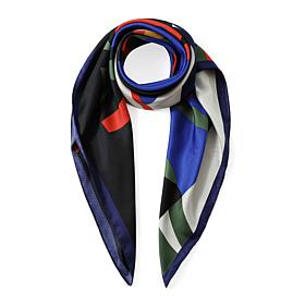 Youzey Winslow Satin Faux Silk Color Block Scarf