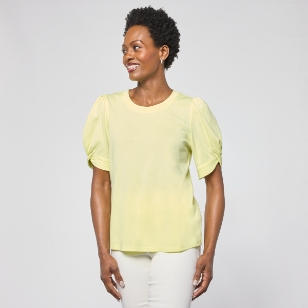 T-shirt with puff sleeves
