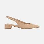 Slingback closed-toe block heel